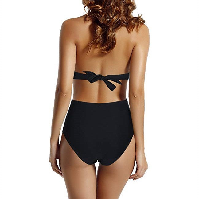 Surplice Neckline High Waisted