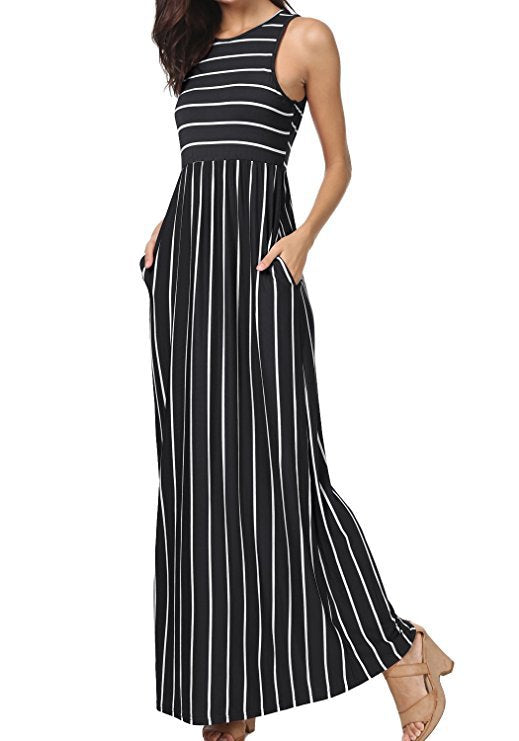 Casual Long Maxi Dress with Pockets