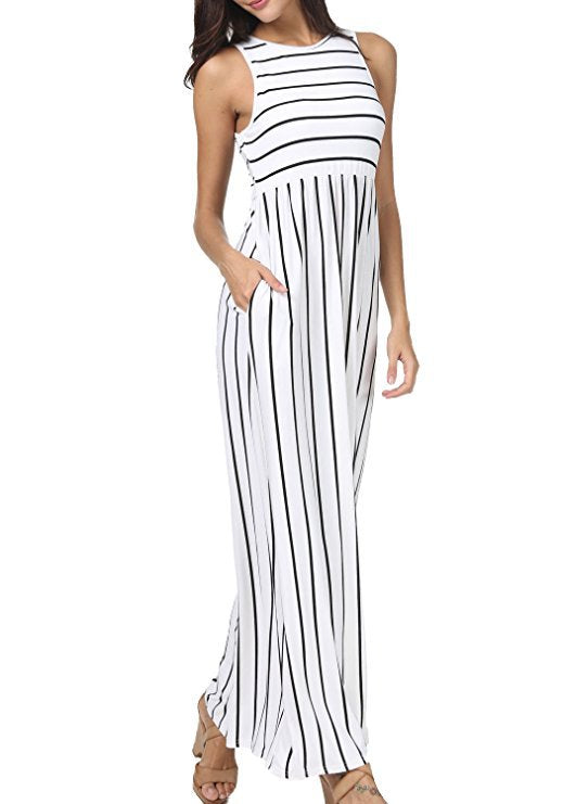 Casual Long Maxi Dress with Pockets